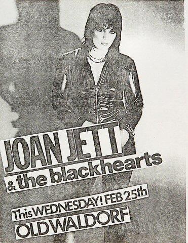 Joan Jett & The Blackhearts Handbill