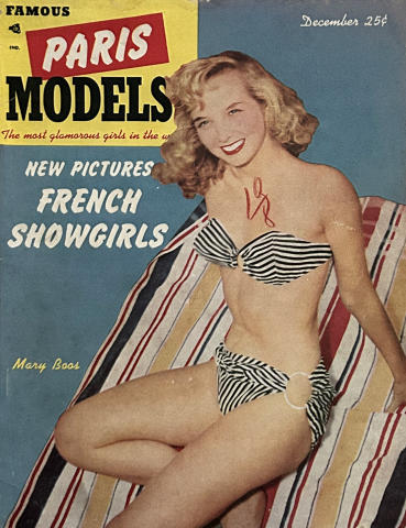 Famous Paris Models Vintage Adult Magazine