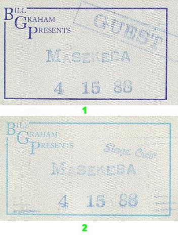 Miriam Makeba Backstage Pass
