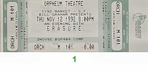 Erasure Vintage Ticket