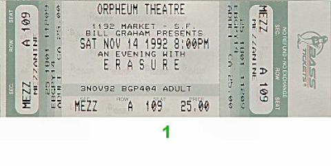Erasure Vintage Ticket