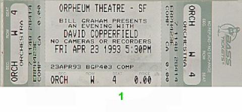 David Copperfield Vintage Ticket