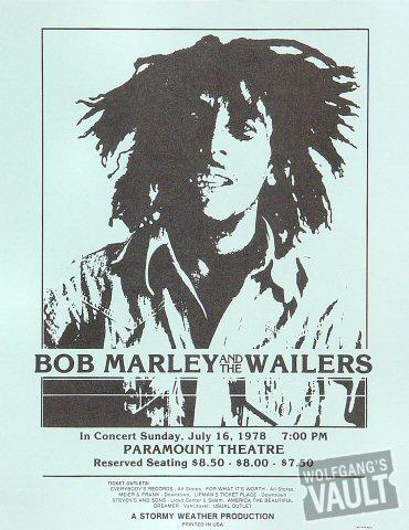 Bob Marley and the Wailers Handbill