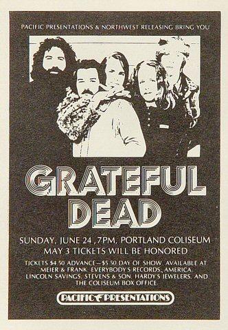 Grateful Dead Handbill
