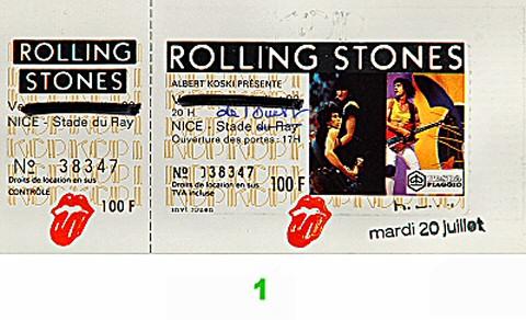 The Rolling Stones Vintage Ticket