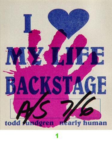 Todd Rundgren Backstage Pass