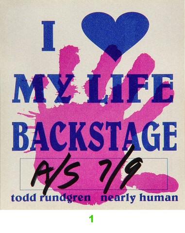 Todd Rundgren Backstage Pass
