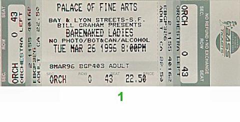 Barenaked Ladies Vintage Ticket