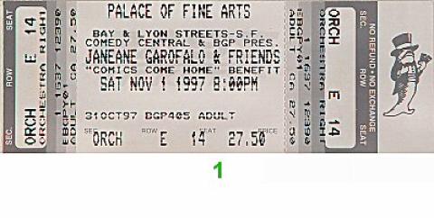 Janeane Garofalo Vintage Ticket