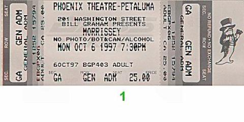 Morrissey Vintage Ticket