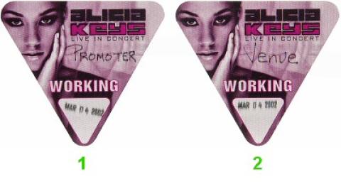 Alicia Keys Backstage Pass
