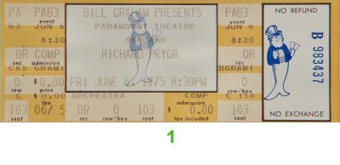 Richard Pryor Vintage Ticket
