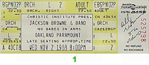 Jackson Browne Vintage Ticket