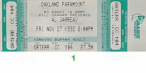 Al Jarreau Vintage Ticket