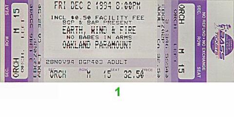 Earth, Wind & Fire Vintage Ticket