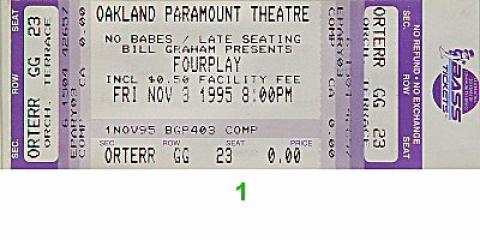 Fourplay Vintage Ticket