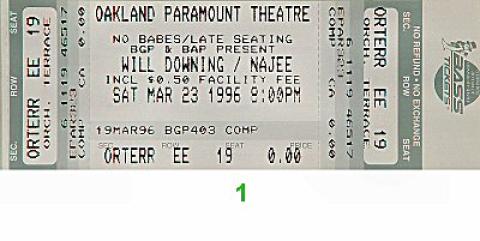 Will Downing Vintage Ticket