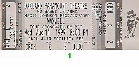 Maxwell Vintage Ticket