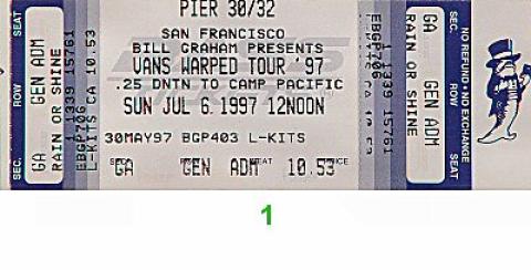 Social Distortion Vintage Ticket