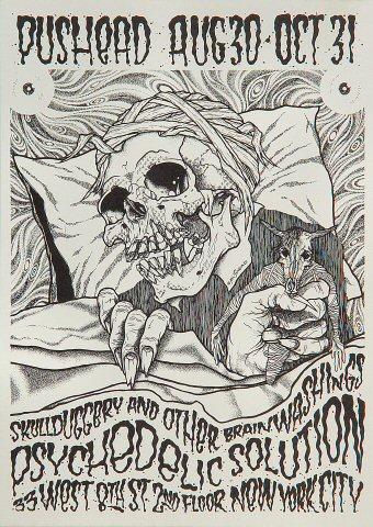 レア‼️Psychedelic Solution/by PUSHEADポスター Pushead Vintage Concert Poster from Psychedelic Solution, Aug 30