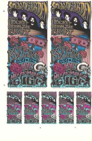 Soundgarden Vintage Concert Silkscreen from Roseland Ballroom, Nov