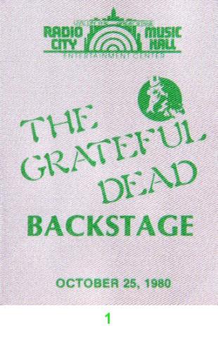 Grateful Dead Backstage Pass