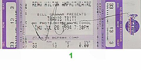 Travis Tritt Vintage Ticket