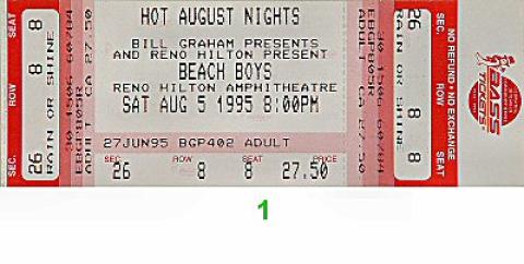 The Beach Boys Vintage Ticket