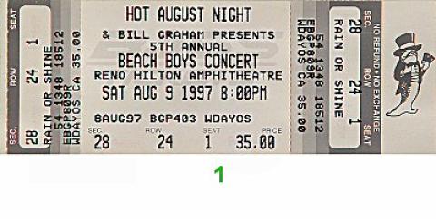 The Beach Boys Vintage Ticket