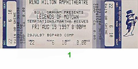 The Temptations Vintage Ticket