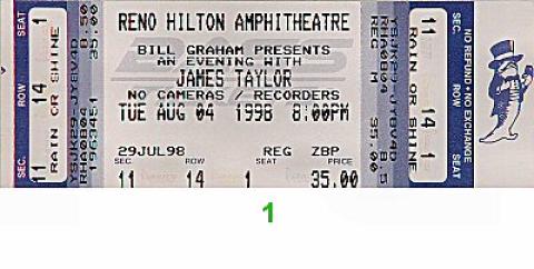 James Taylor Vintage Ticket