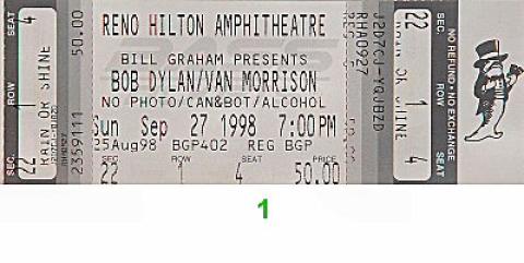 Bob Dylan Vintage Ticket