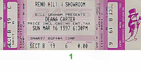 Deana Carter Vintage Ticket