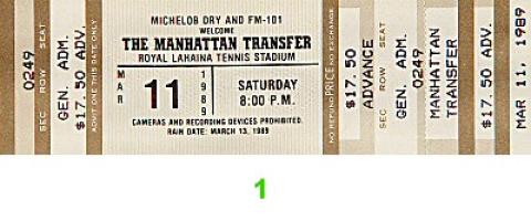 The Manhattan Transfer Vintage Ticket