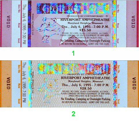 Grateful Dead Vintage Ticket