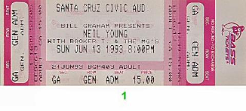Neil Young Vintage Ticket