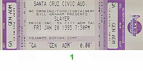 Slayer Vintage Ticket