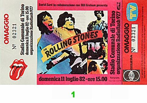 The Rolling Stones Vintage Ticket