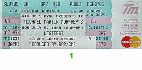 Dan Fogelberg Vintage Ticket