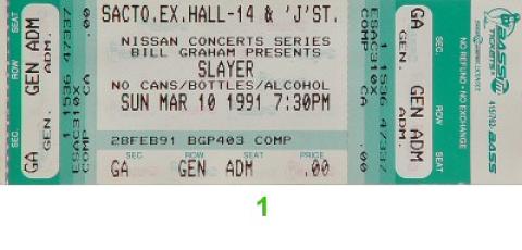 Slayer Vintage Ticket