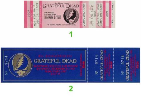 Grateful Dead Vintage Ticket