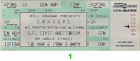 Erasure Vintage Ticket