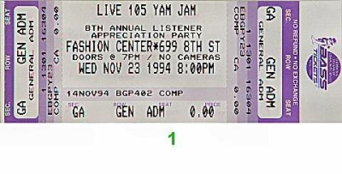 Big Audio Dynamite Vintage Ticket