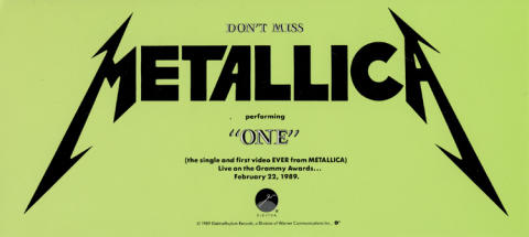 Metallica Handbill