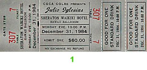 Julio Iglesias Vintage Ticket