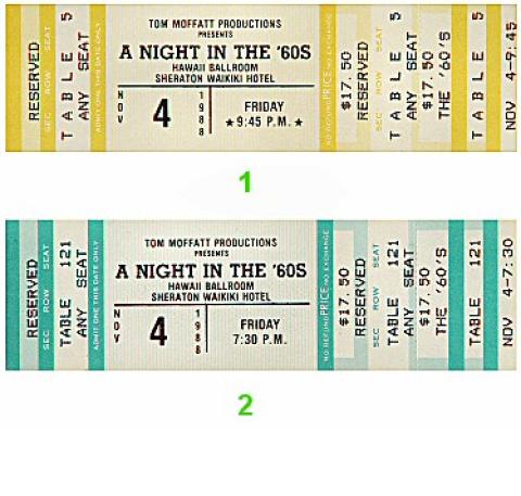 A Night in the '60s Vintage Ticket