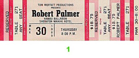 Robert Palmer Vintage Ticket
