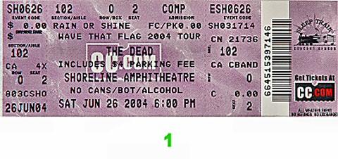 The Dead Vintage Ticket