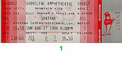 Santana Vintage Ticket