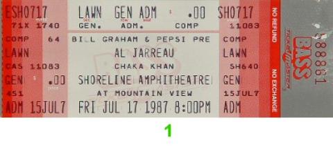 Al Jarreau Vintage Ticket
